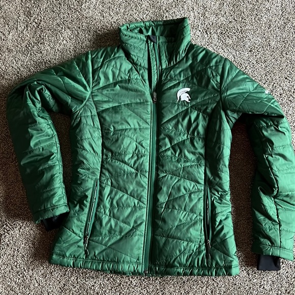 Columbia Jackets & Coats Beautiful Lightweight But Warm Michigan State Winter Jacket Poshmark